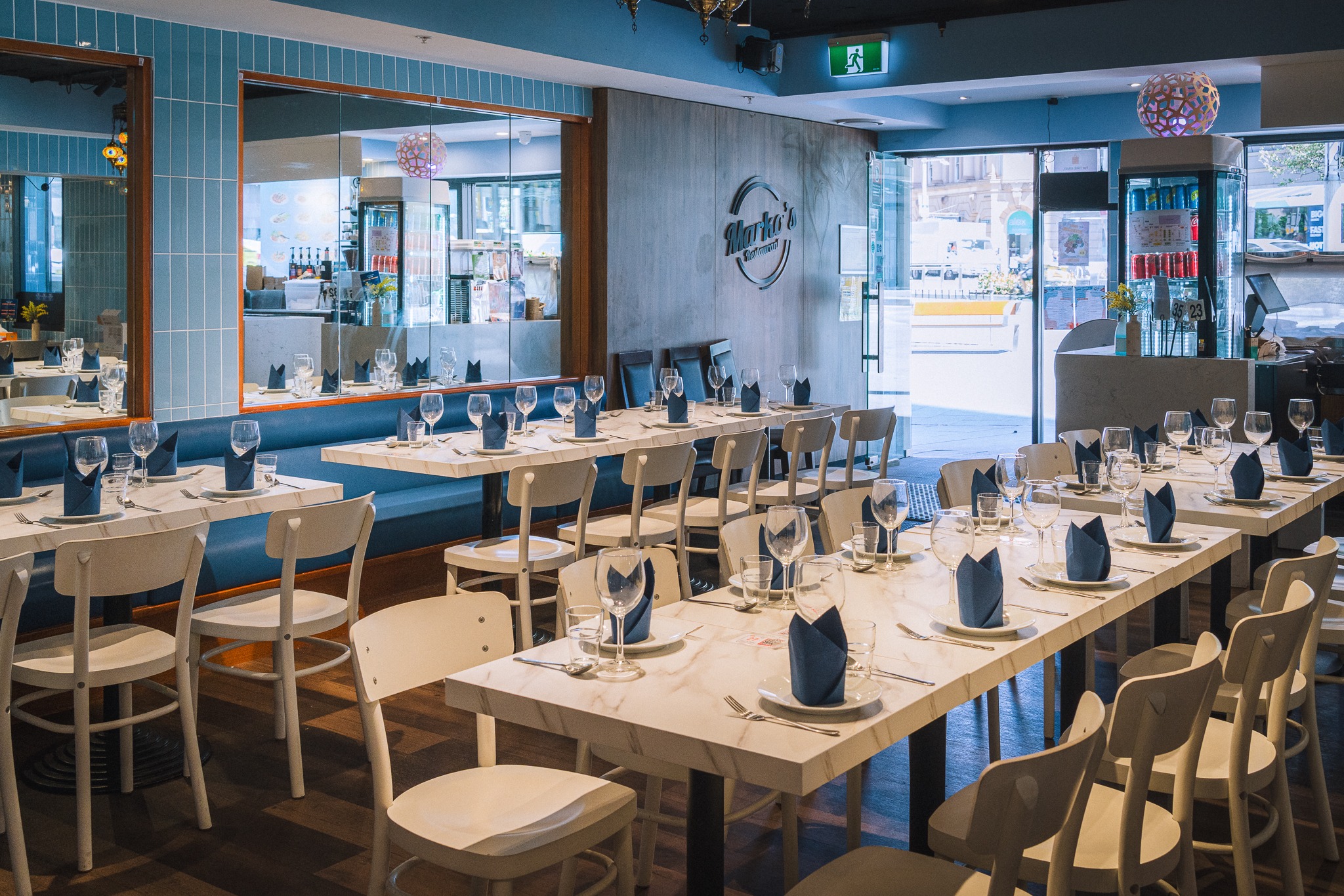 Marko's Restaurant function room set for dining